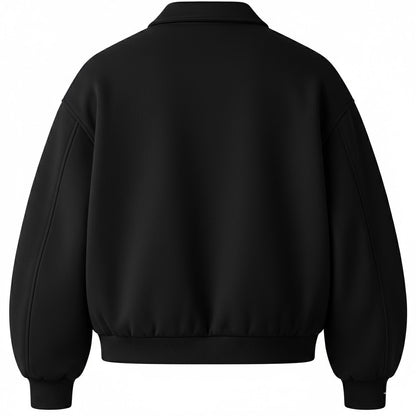 Essential Luxe Coach Jacket – Premium Heavyweight Streetwear Layer (Black)