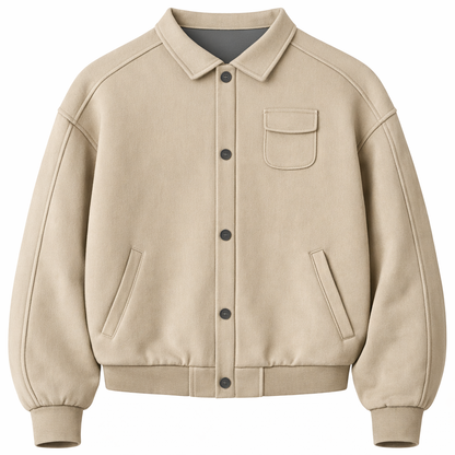 Nouvrek Essential Fleece Coach Jacket – Sand