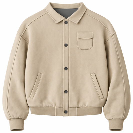 Nouvrek Essential Fleece Coach Jacket – Sand